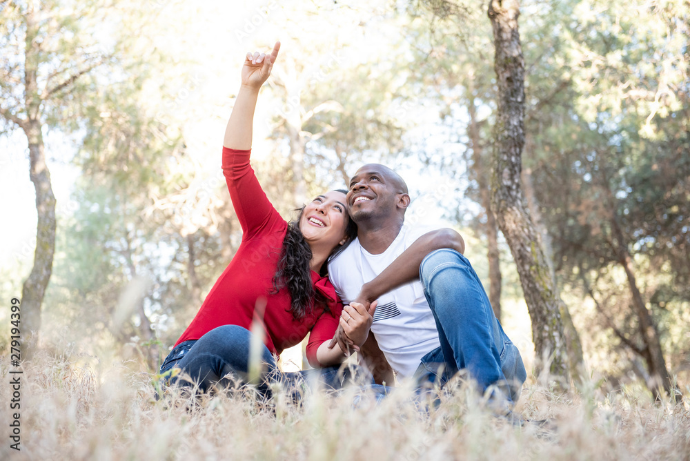 Fototapeta premium Hispanic and Black interracial couple