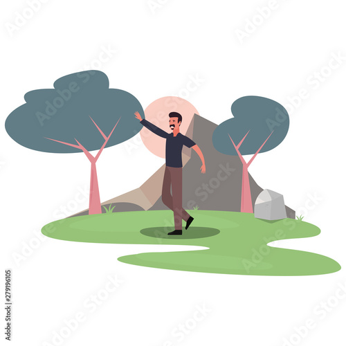 man character in the park outdoor