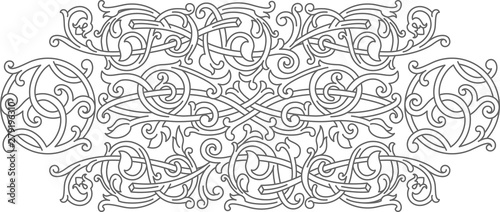 Celtic pattern ornament decoration design element.