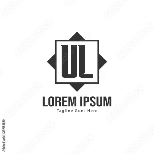 UL Letter Logo Design. Creative Modern UL Letters Icon Illustration