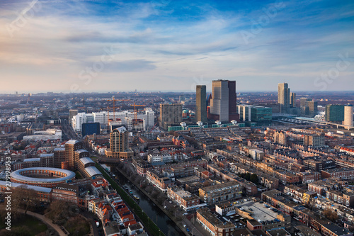 aerial view on the city centre of The Hague