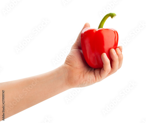 bell pepper in hand