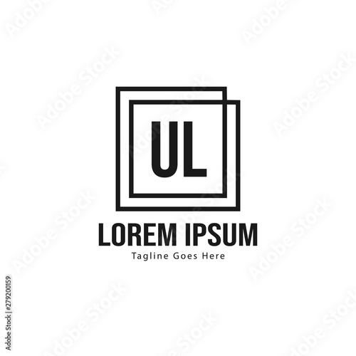 UL Letter Logo Design. Creative Modern UL Letters Icon Illustration