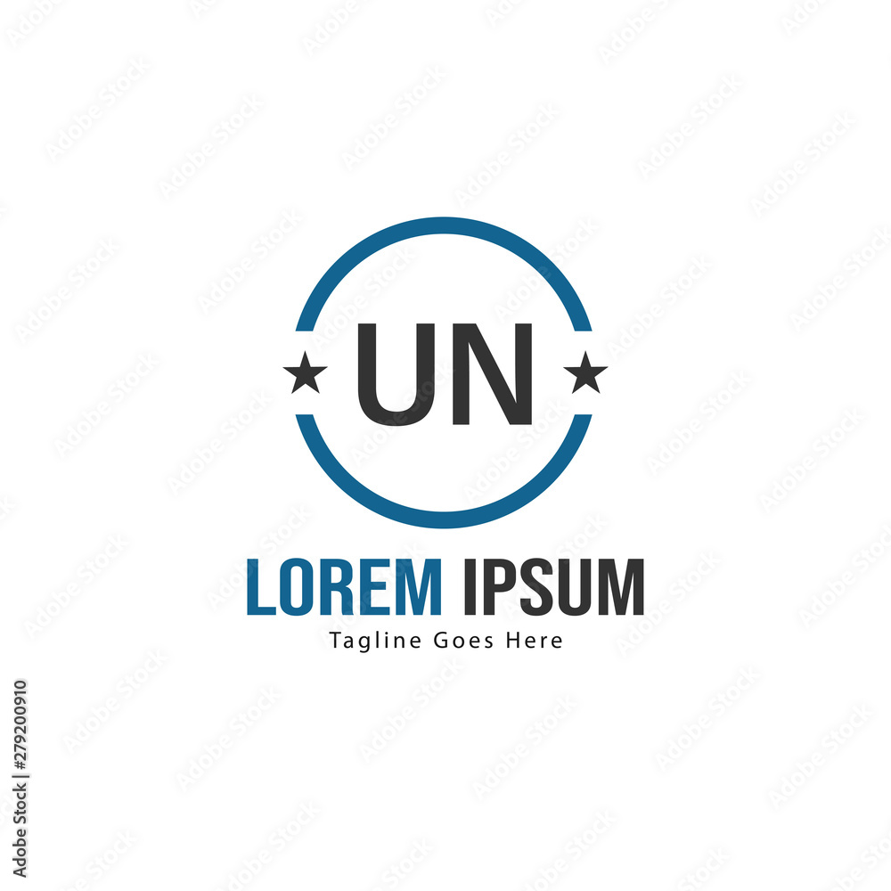 UN Letter Logo Design. Creative Modern UN Letters Icon Illustration UN Letter Logo Design. Creative Modern UN Letters Icon Illustration