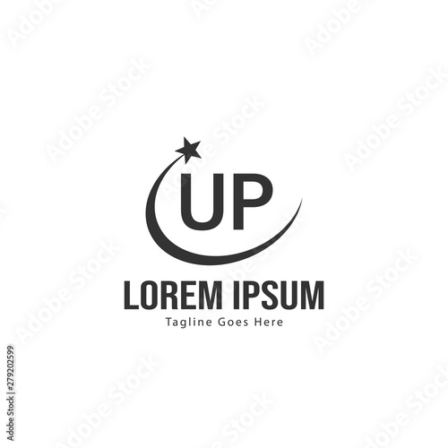 Fototapeta Naklejka Na Ścianę i Meble -  UP Letter Logo Design. Creative Modern UP Letters Icon Illustration