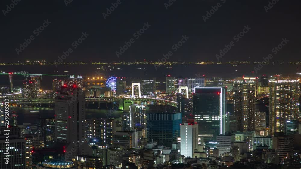 Tokyo Night aerial cityscape Japan time lapse Tokyo Night aerial cityscape Japan time lapse