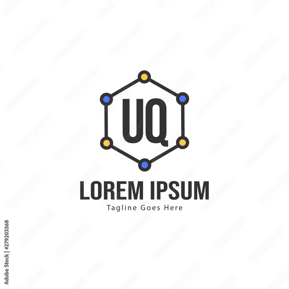 UQ Letter Logo Design. Creative Modern UQ Letters Icon Illustration UQ Letter Logo Design. Creative Modern UQ Letters Icon Illustration