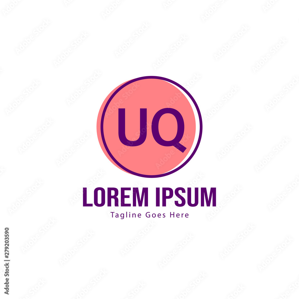 UQ Letter Logo Design. Creative Modern UQ Letters Icon Illustration UQ Letter Logo Design. Creative Modern UQ Letters Icon Illustration