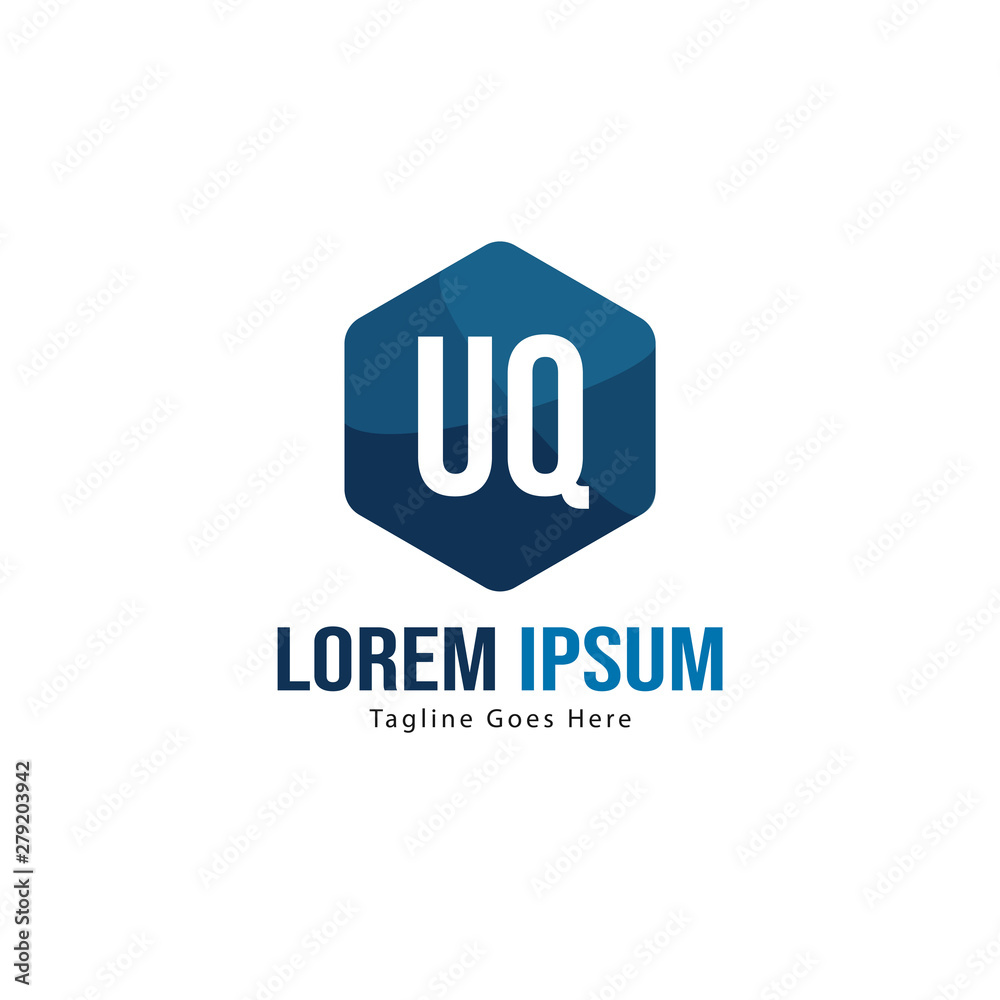 UQ Letter Logo Design. Creative Modern UQ Letters Icon Illustration UQ Letter Logo Design. Creative Modern UQ Letters Icon Illustration