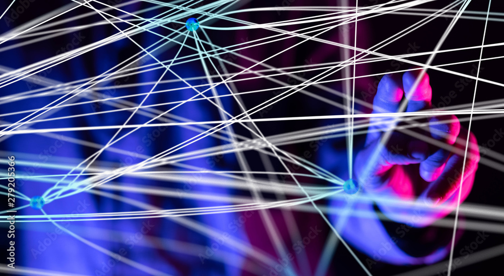 Abstract technology geometric and data Abstract technology geometric and data
