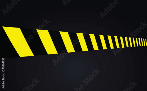 Yellow and black tape. vector illustration