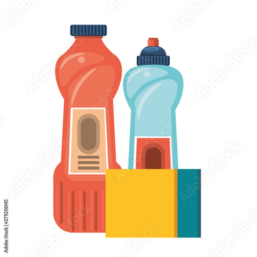 Set of cleaning equipment and products