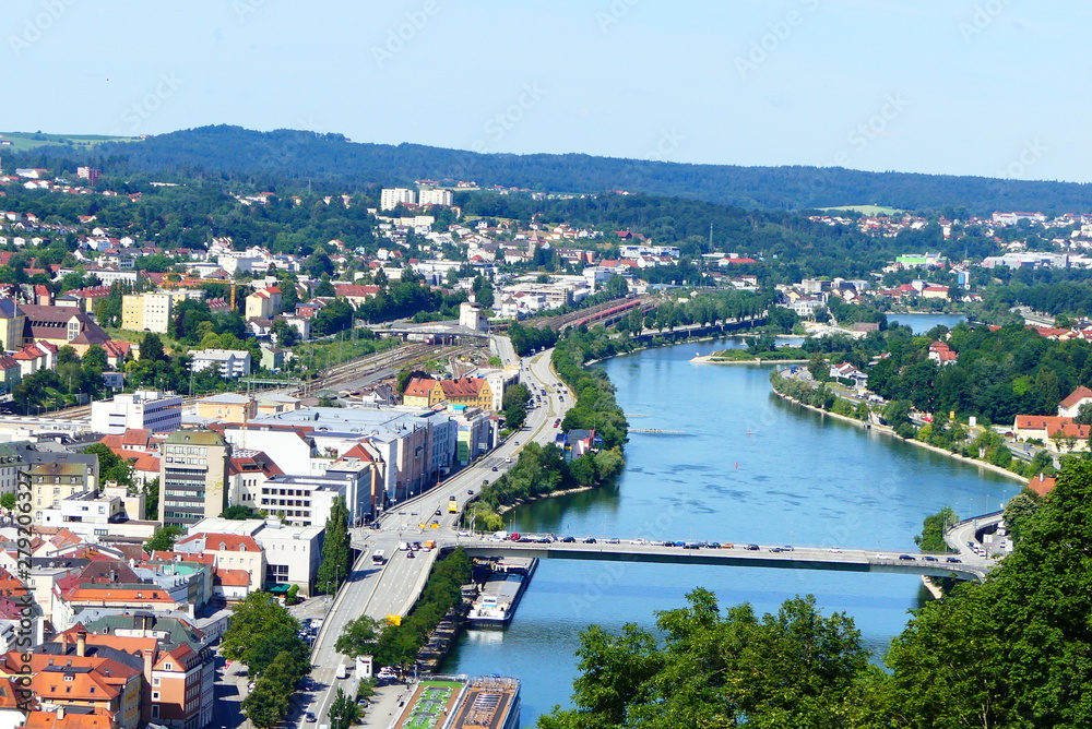 Naklejka premium Donaustadt Passau