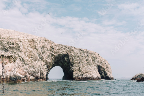 Rock formations in Ballestas Islands Reserve, Peru photo