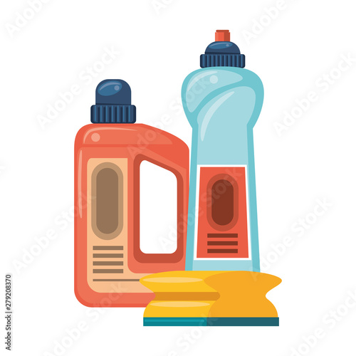 Set of cleaning equipment and products