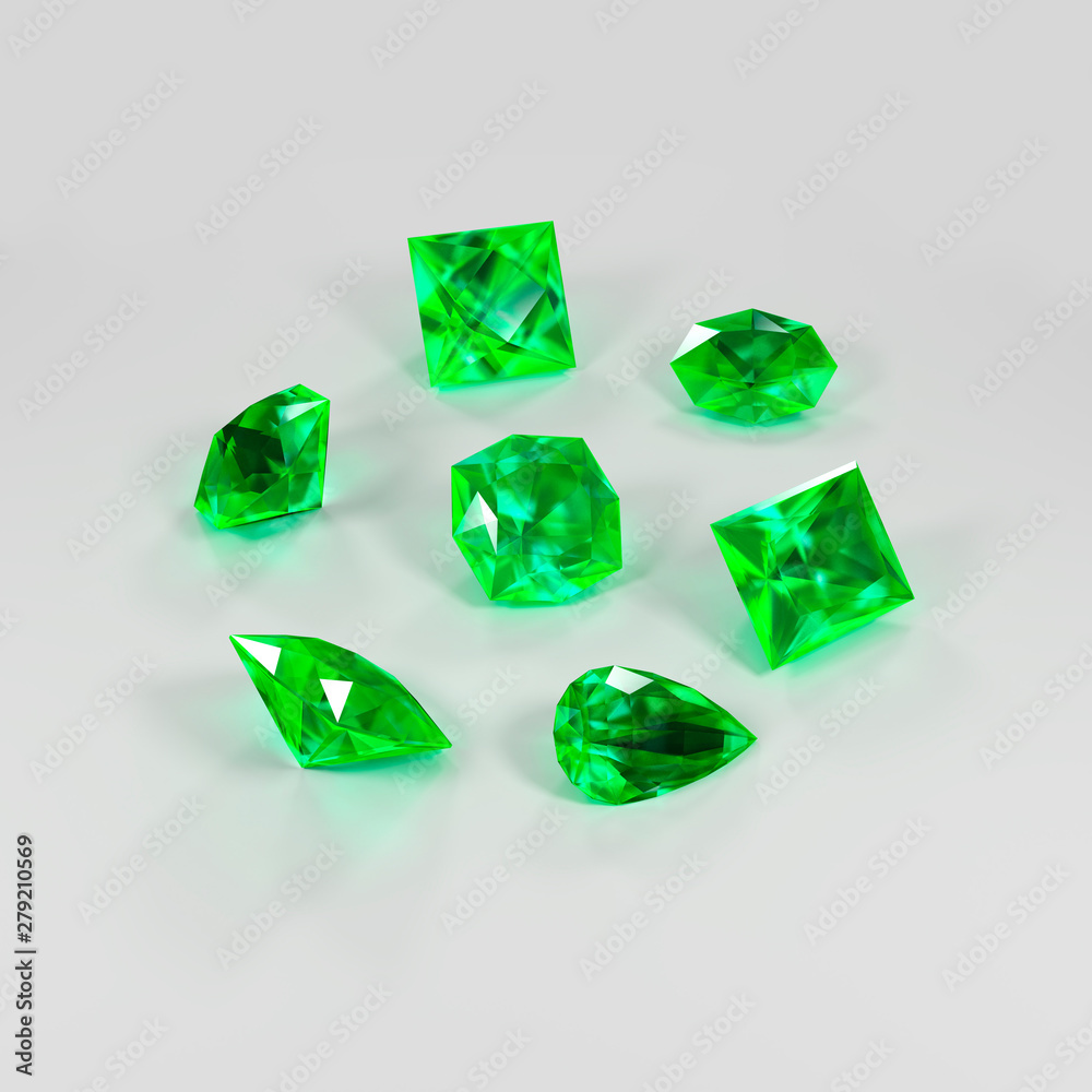 set of colorful gems set of colorful gems