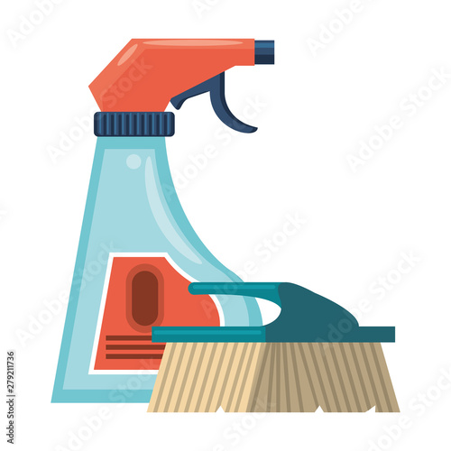 Set of cleaning equipment and products