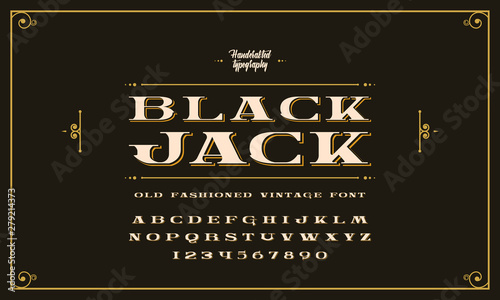 Retro alphabet font.