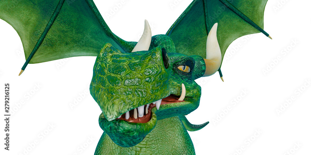 Obraz premium dragon cartoon front view