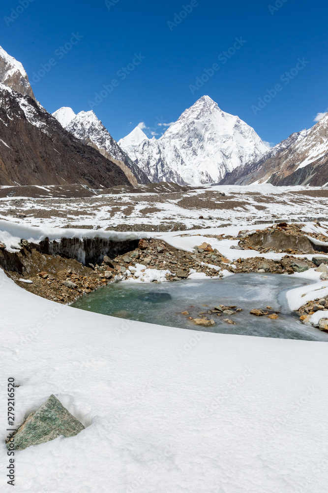 K2 mountain peak, second highest mountain in the world, K2 trek, Pakistan, Asia K2 mountain peak, second highest mountain in the world, K2 trek, Pakistan, Asia