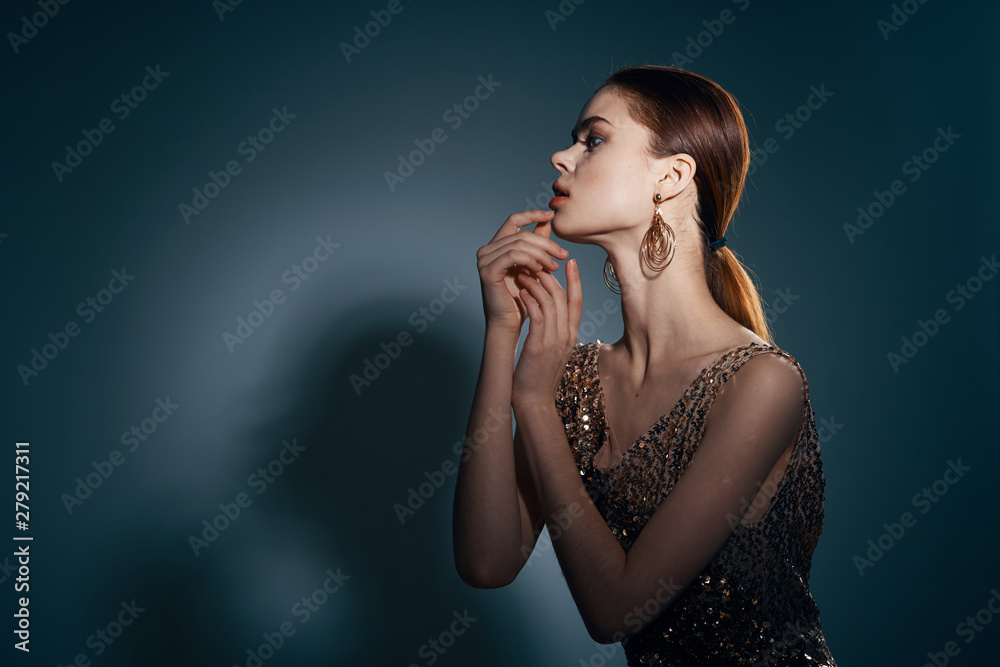 Obraz premium Portrait of young beautiful smiling woman