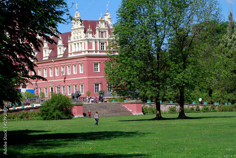 Fototapeta premium Pueckler Park, Castle Muskau, Prince Pueckler, Pueckler, Park, Bad Muskau, Saxony, Germany, Europe