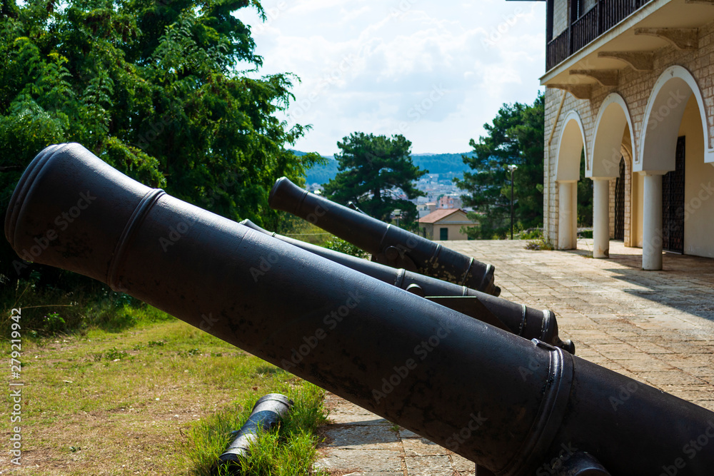 Medieval cannons in castle of Ioannina, Greece Medieval cannons in castle of Ioannina, Greece