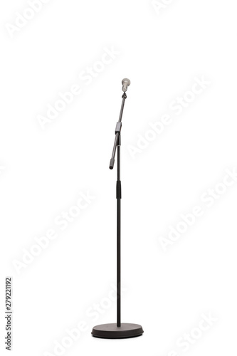 Quadro su tela Studio shot of a microphone on a stand
