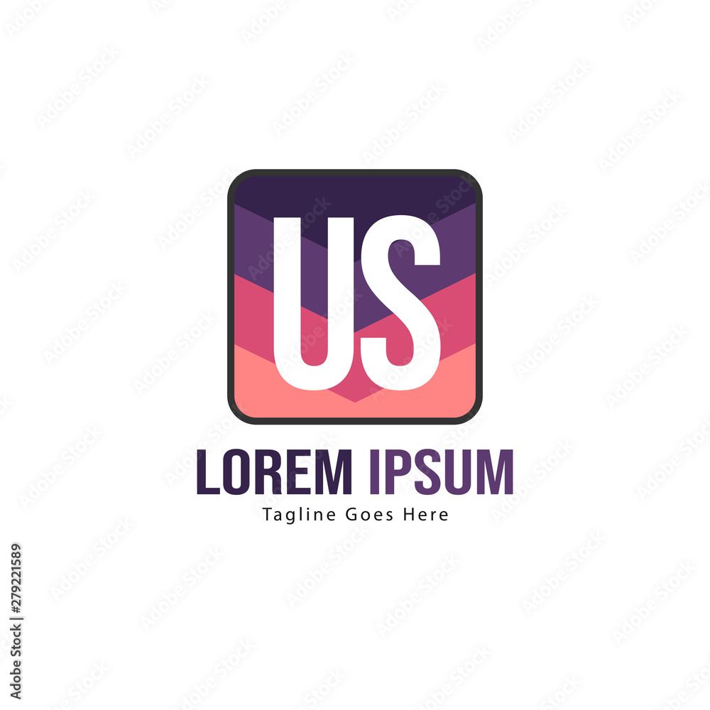 US Letter Logo Design. Creative Modern US Letters Icon Illustration US Letter Logo Design. Creative Modern US Letters Icon Illustration