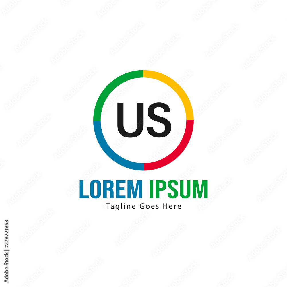 US Letter Logo Design. Creative Modern US Letters Icon Illustration US Letter Logo Design. Creative Modern US Letters Icon Illustration