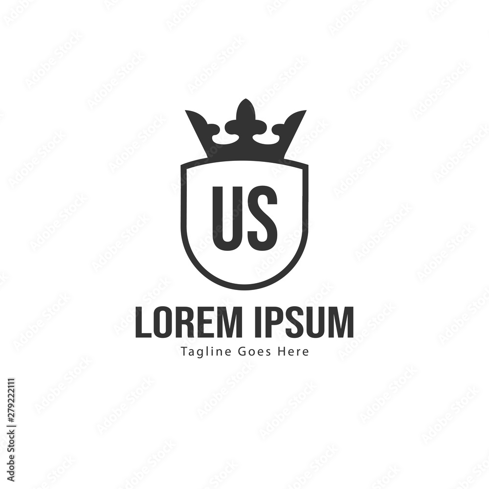 US Letter Logo Design. Creative Modern US Letters Icon Illustration US Letter Logo Design. Creative Modern US Letters Icon Illustration