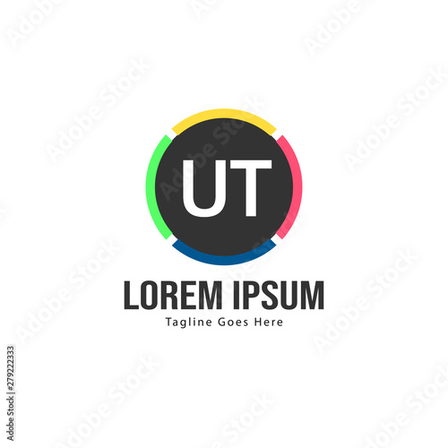 UT Letter Logo Design. Creative Modern UT Letters Icon Illustration