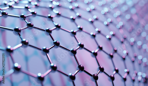 Structure of artificial hexagonal nano material. Nanotechnology