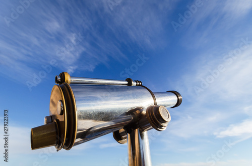 Isolated monocular telescope at a sunny day