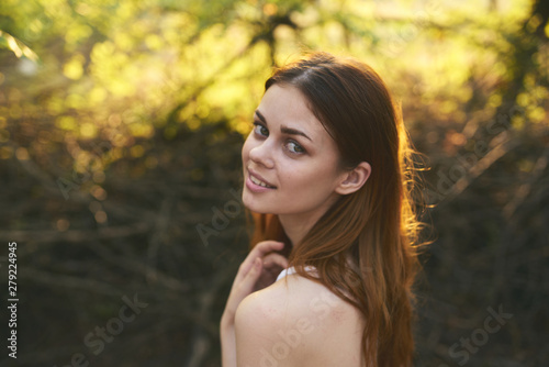 Portrait of young beautiful smiling woman