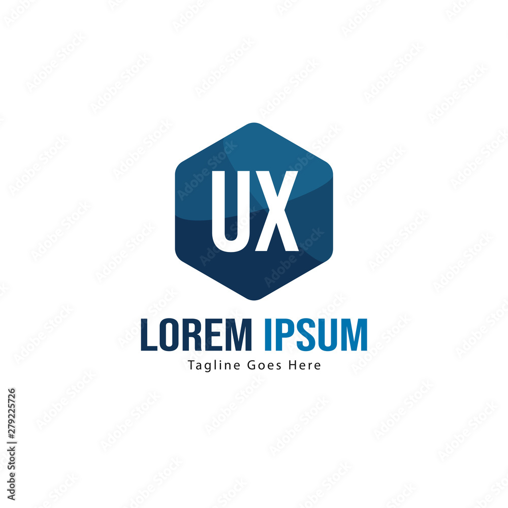 UX Letter Logo Design. Creative Modern UX Letters Icon Illustration UX Letter Logo Design. Creative Modern UX Letters Icon Illustration