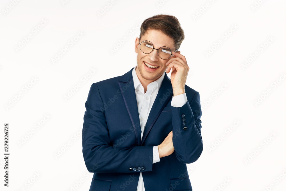 portrait of a businessman talking on phone portrait of a businessman talking on phone