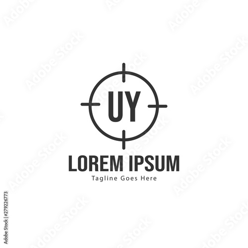 UY Letter Logo Design. Creative Modern UY Letters Icon Illustration