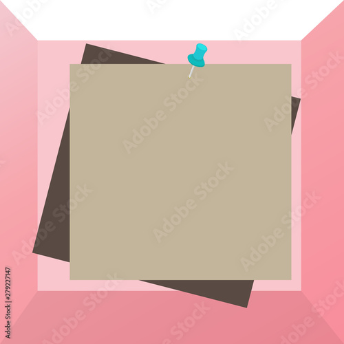 Reminder color background thumbtack tack memo attached office pin square Design business concept Empty copy text for Web banners promotional material mock up template