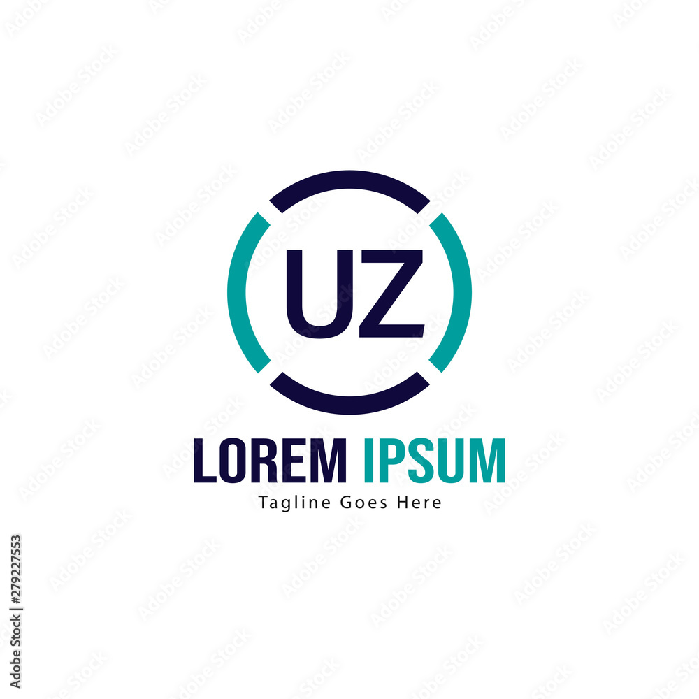 UZ Letter Logo Design. Creative Modern UZ Letters Icon Illustration UZ Letter Logo Design. Creative Modern UZ Letters Icon Illustration