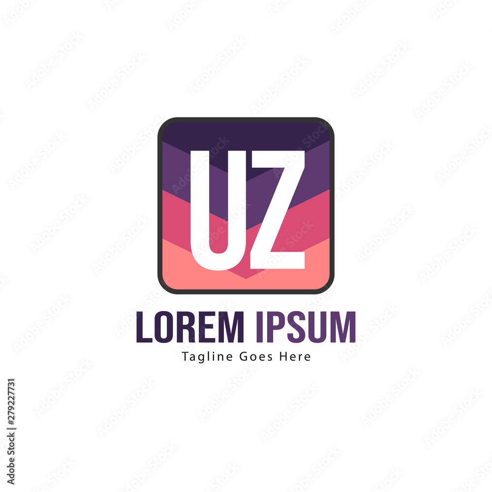 UZ Letter Logo Design. Creative Modern UZ Letters Icon Illustration UZ Letter Logo Design. Creative Modern UZ Letters Icon Illustration