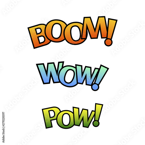 comic speach bubble with prase Boom, Wow, WTF, Oh, Bang, Oops, Pow, OMG, Yeah. Comic cartoon sound bubble speech set on transparent background.