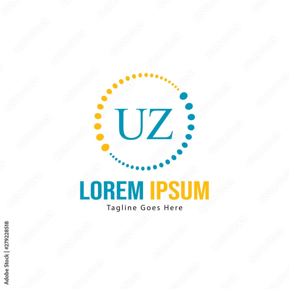 UZ Letter Logo Design. Creative Modern UZ Letters Icon Illustration UZ Letter Logo Design. Creative Modern UZ Letters Icon Illustration