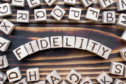 Принти на полотні fidelity wooden cubes with letters,  loyalty faithfulness keeping the promises c
