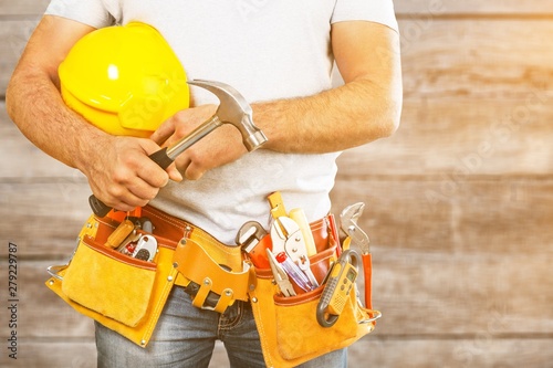Worker with a tool belt