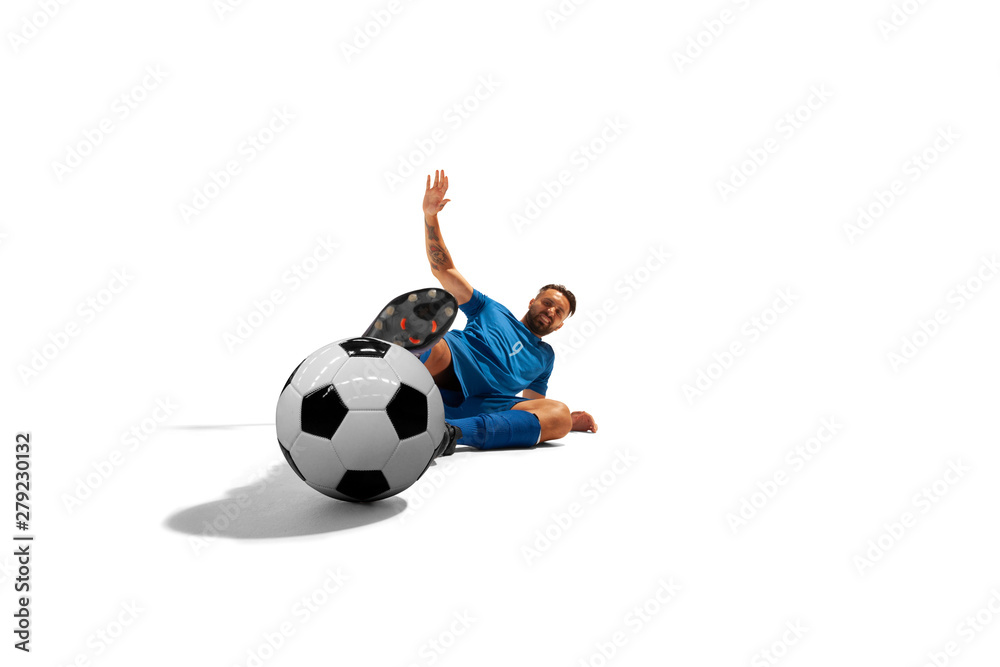 Soccer players isolated on white. Soccer players isolated on white.