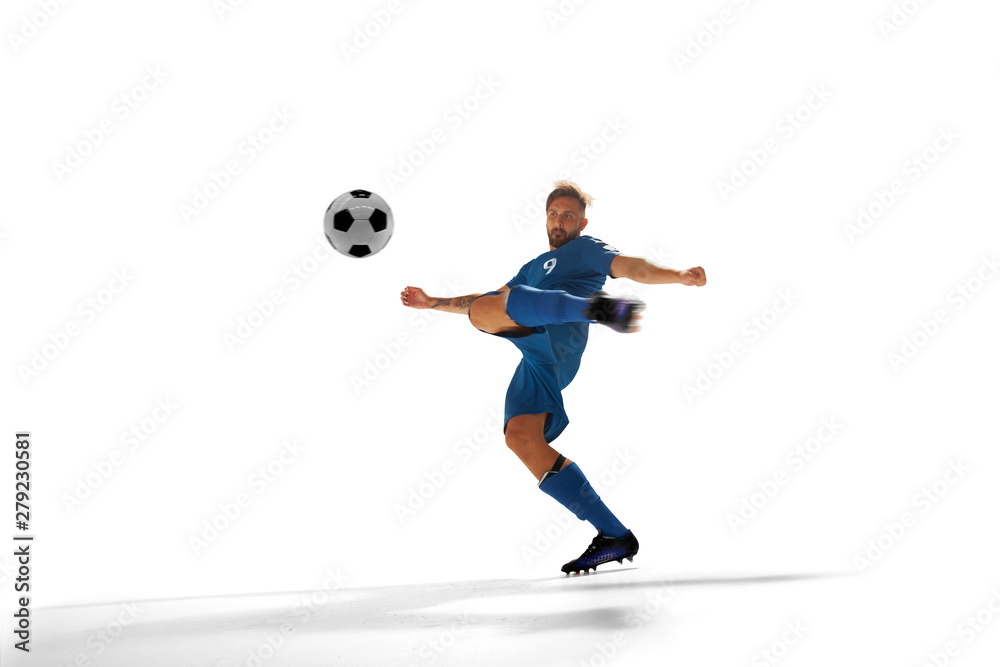 Fototapeta premium Soccer players isolated on white.