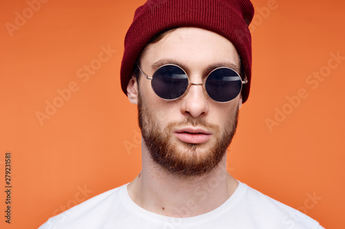 portrait of young man in sun glasses