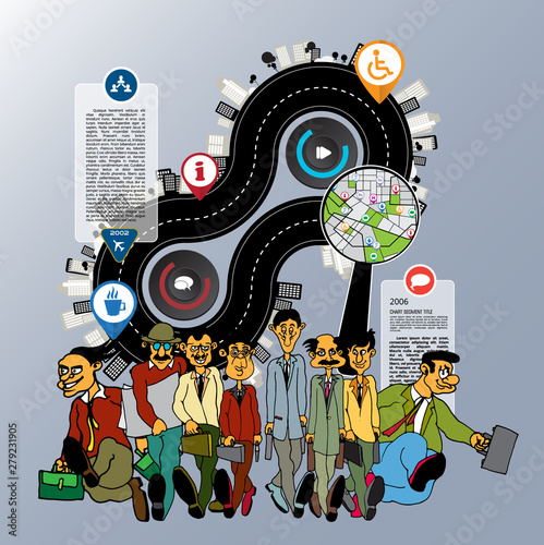 Business infographic elements data visualization vector design