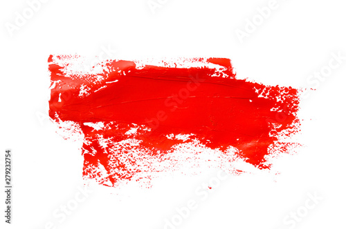 red paint on white background